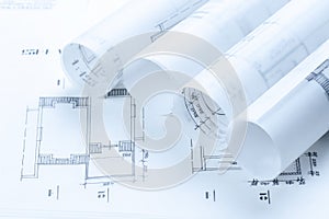 Architectural construction plans