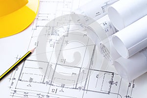 Architectural construction plans