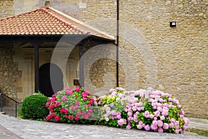 Architectural design in the historic town Santillana del Mar situated in Cantabria, Spain