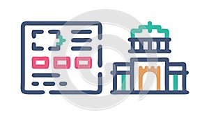 Architectural Design Plan Icon Vector, vector design Generative AI