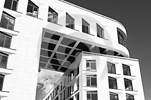 Architectural detail of abstract modern building