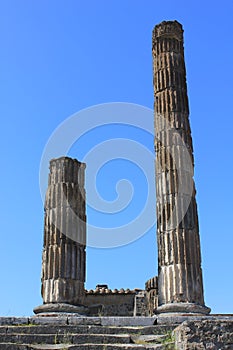 Architectural detail of the ancient ruins of Pompei