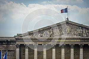 Architectural Detail of Assemblee Nationale, Paris photo