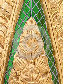 Architectural detail in a Buddhist temple