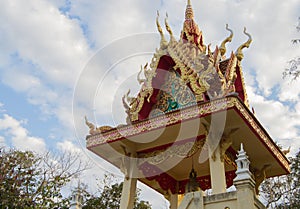 Architectural detail in a Buddhists temple