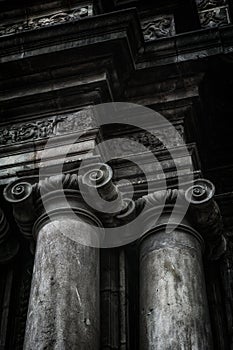 Architectural detail in the Church of El Sagrario, Quito