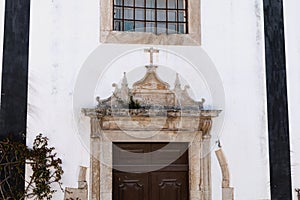 Architectural detail of the Church of Saint Peter in Obidos