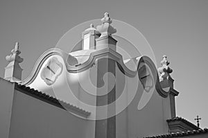 Architectural detail of the Church of Santana in Albufeira