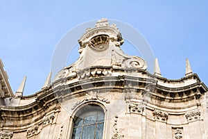 Architectural detail of church in Siracusa, Sicily, Italy