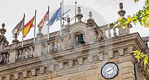 Architectural detail of City Hall of Irun in spain