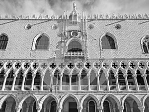 Architectural detail - Doge`s palace in St Mark`s Square in Venice, Italy