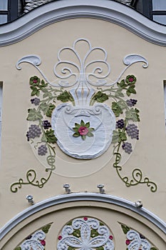 Architectural detail - facade of an Art Nouveau building