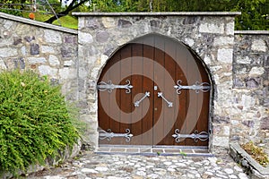 Architectural detail in Fiera di Primiero, Pale di San Martino