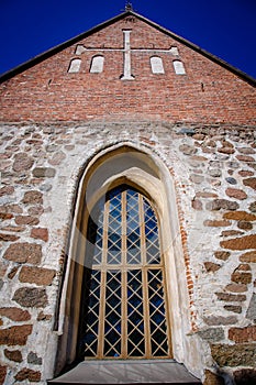 An architectural detail of a finnish medieval church