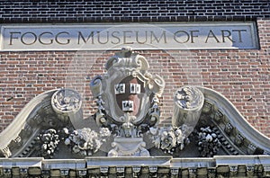 Architectural Detail of the Fogg Art Museum, Cambridge, Massachusetts photo