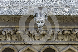 Architectural Detail of Gargoyle statue in Notre-dame