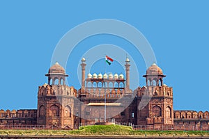 Architectural detail of Lal Qila - Red Fort in Delhi