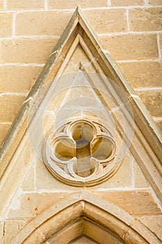 Architectural detail of Lourdes Church