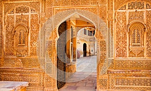 Architectural detail of the Mandir Palace, Jaisalmer, Rajasthan