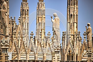 Architectural detail of milan cathedral