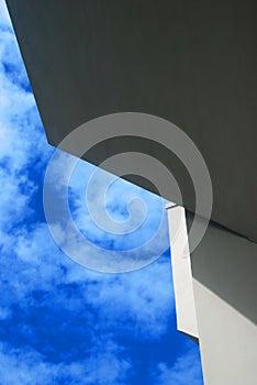 Architectural detail. Modern building facade. Taken in Moscow