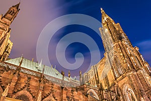 Architectural detail of Notre-Dame cathedral of Strasbourg