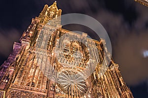 Architectural detail of Notre-Dame cathedral of Strasbourg