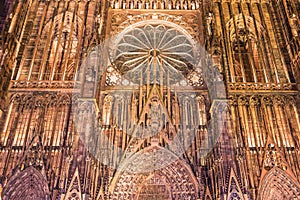 Architectural detail of Notre-Dame cathedral of Strasbourg