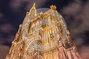 Architectural detail of Notre-Dame cathedral of Strasbourg