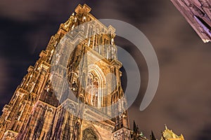 Architectural detail of Notre-Dame cathedral of Strasbourg