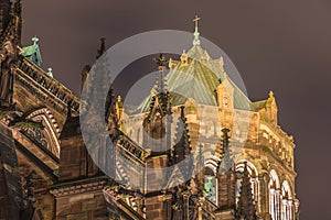 Architectural detail of Notre-Dame cathedral of Strasbourg