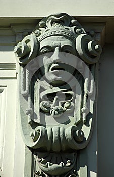 Architectural detail of an old building, Zagreb