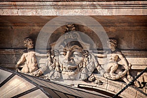 Architectural detail from Old Havana building facade