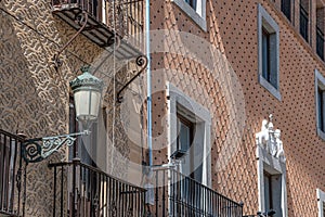 Architectural detail in the old town of Segovia, Spain