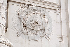 Architectural detail from the ornate exterior of Il Vittoriano