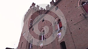 Architectural detail of the Palazzo del Municipio in Ferrara in Italy 2