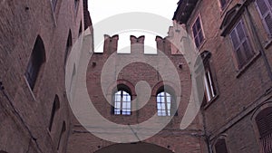 Architectural detail of the Palazzo del Municipio in Ferrara in Italy 4