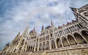 Architectural detail of the parliament building in Budapest, Hungary