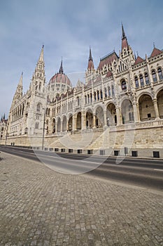 Architectural detail of the parliament building in Budapest, Hungary