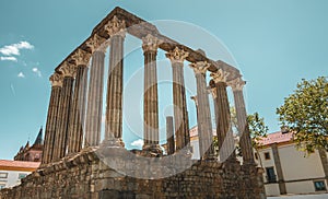 Architectural detail of the Roman Temple of Evora or Temple of D photo
