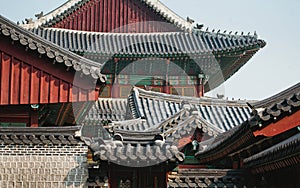 Architectural Detail of Royal Palace in Korea