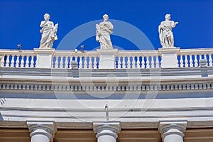 Architectural detail in Saint Peter Square in Vatican, Rome,Italy