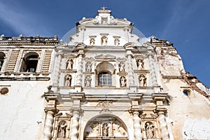 Architectural detail of the San Francisco el Grande church in Antigua Guatemala
