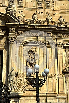 Architectural detail on San Sebastiano Church Acireale Sicily Ialy
