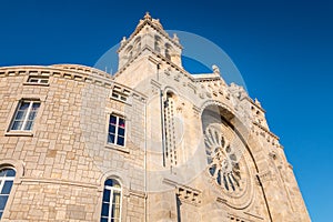 architectural detail of Santa Luzia basilica in Viana do Castelo in northern Portugal