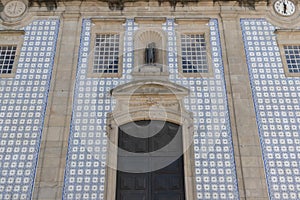 Architectural detail of the Sao Cristovao De Ovar parish church