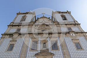 Architectural detail of the Sao Cristovao De Ovar parish church