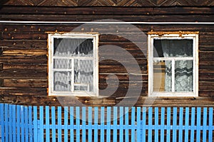 Architectural detail in the siberian village of Khuzir on Olkhon Island, Baikal Lake, Russia.