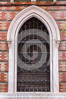 Architectural detail from St. Tomas Hospital in Malaga, Spain