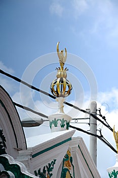 Architectural detail of The Tranquerah Mosque or Masjid Tengkera